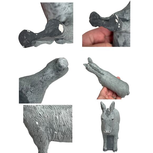 Vintage Hestia Nativity Donkey Figure 1993 Gray Replacement Animal BROKEN - Picture 13 of 13